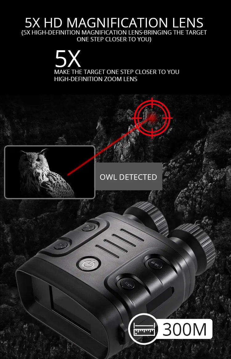 Digital Infrared Night Vision Binoculars with HD Photo & Video Capture & Zooming