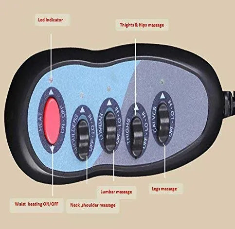 Full Body Massaging Mat with Heating & 7 Massage Modes with Relaxing Cushion