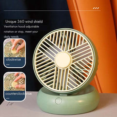Portable Compact USB Rechargeable Desk Fan with Adjustable Speed