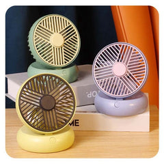Portable Compact USB Rechargeable Desk Fan with Adjustable Speed
