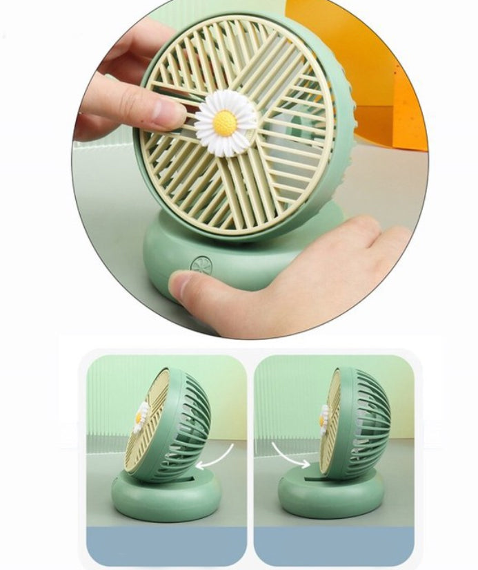 Portable Compact USB Rechargeable Desk Fan with Adjustable Speed