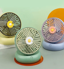 Portable Compact USB Rechargeable Desk Fan with Adjustable Speed