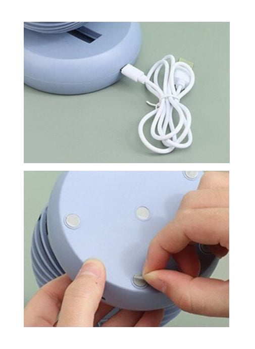 Portable Compact USB Rechargeable Desk Fan with Adjustable Speed