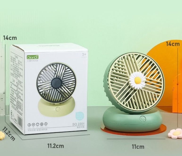 Portable Compact USB Rechargeable Desk Fan with Adjustable Speed