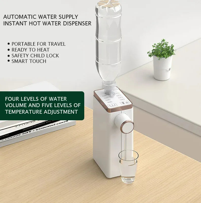 Portable Instant Hot Water Dispenser with Multi Volume Dispensing & Temperature Control