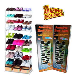 10 Layer Portable Foldable High Quality Shoe Storage Rack for 30 Pairs