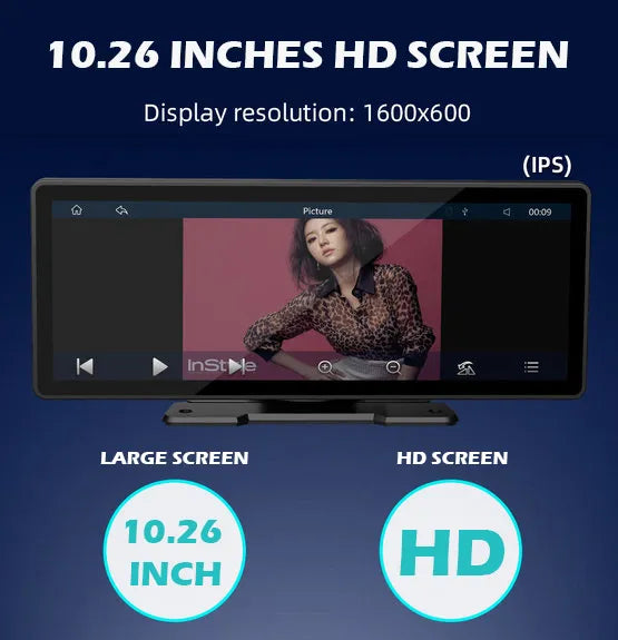 10.26-inch Portable Car Player with Apple CarPlay & Android Auto