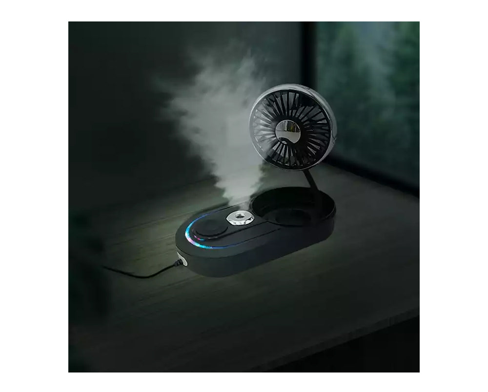 Adjustable Portable Mist Cooling Fan with Adjustable Speed - USB Powered