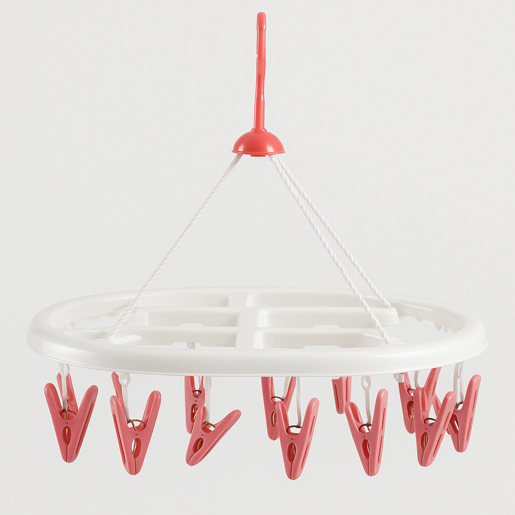 Multipurpose Clothes Hanger & Dryer with 18 Clips for Small Garments