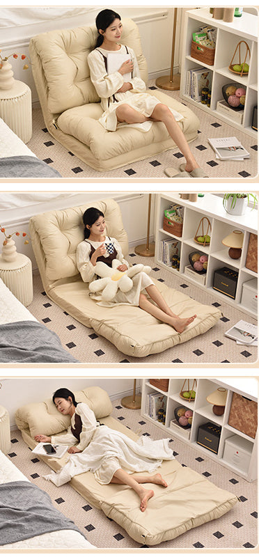 3 in 1 Cozy Foldable Recliner Sofa Chair Bed with Multipurpose Design - 120 cm Width