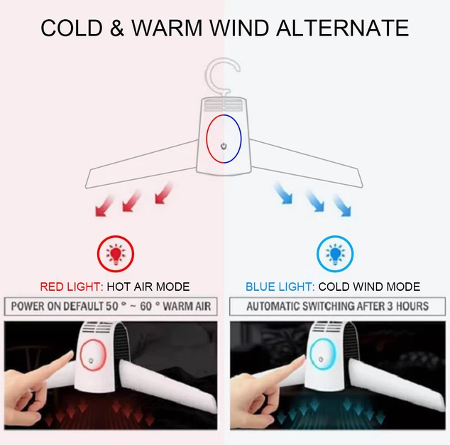 Umate Portable Clothes/Shoes 150W Dryer with Ceramic Heating Technology