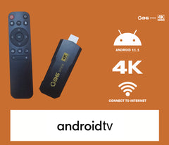 Smart Portable Wireless WiFi 4K Android TV Stick Dongle for Video Streaming with Remote