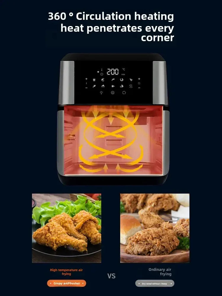 RAF 12L Multifunctional Digital Air Fryer with Dehydrator & Rotisserie - 2000W