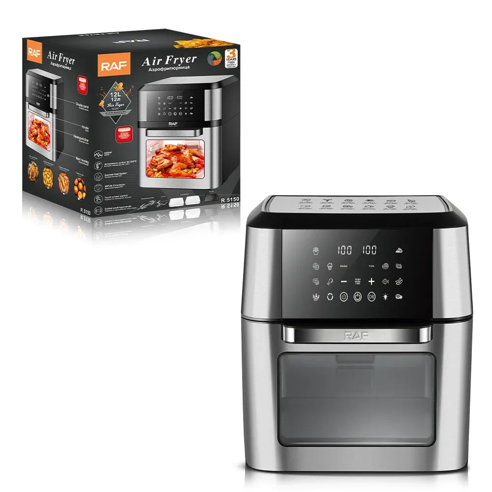 RAF 12L Multifunctional Digital Air Fryer with Dehydrator & Rotisserie - 2000W