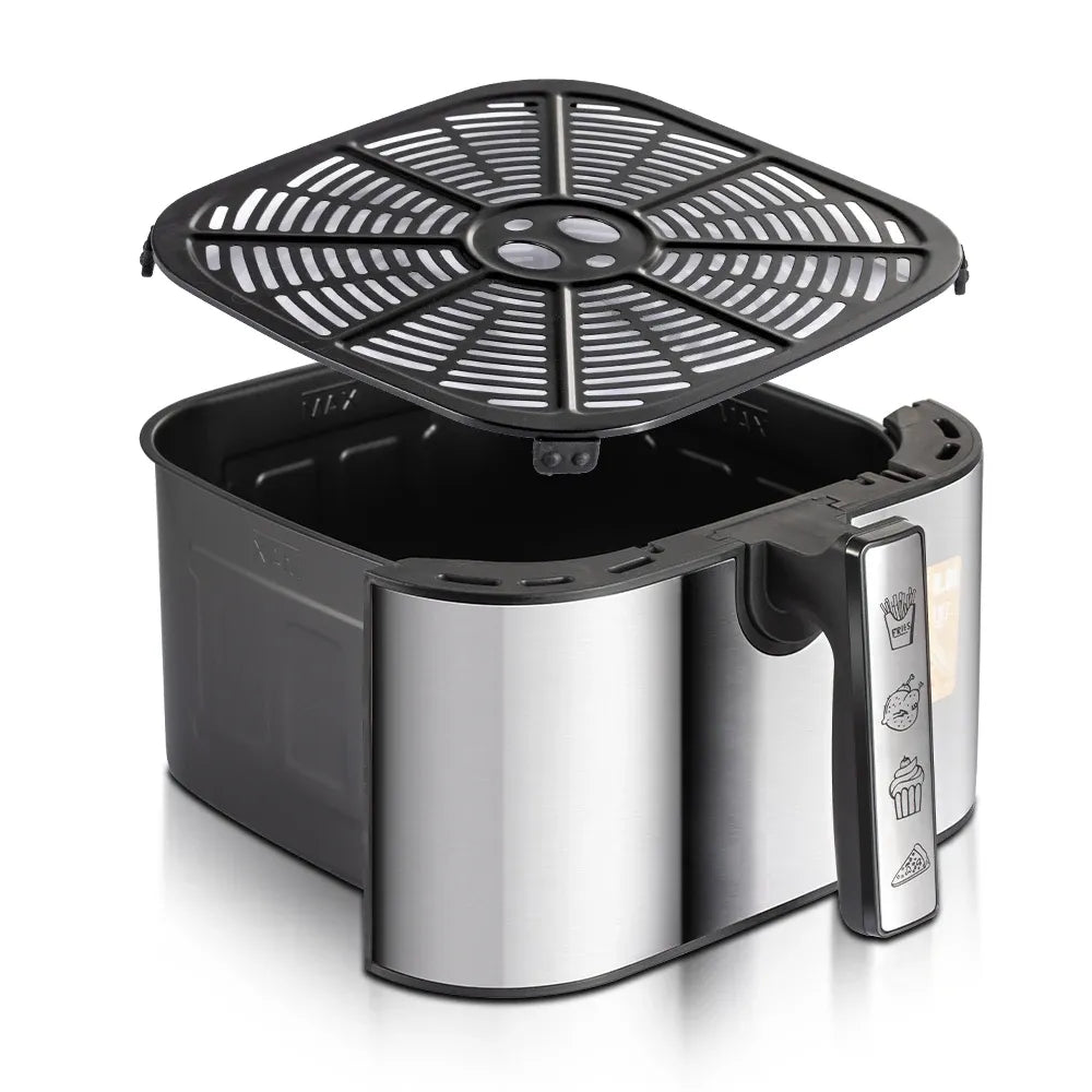 RAF 8L Smart Air Fryer with Tuya Mobile App Control, Stainless Steel Body, Temperature Control, Touch Screen - 1700W