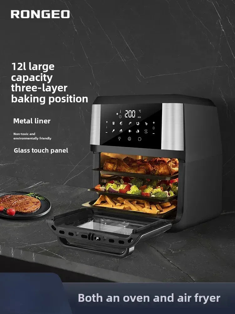 RAF 12L Multifunctional Digital Air Fryer with Dehydrator & Rotisserie - 2000W