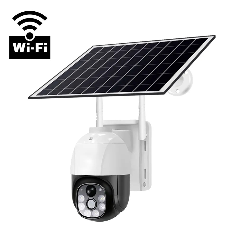 Solar Outdoor WIFI Camera with Night Vision, PTZ & Two-Way Audio - 18000mAh
