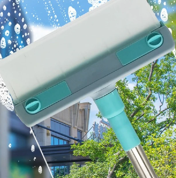 5 Piece Professional Window Cleaning Kit with Scrubber, High Quality Material and Multiple Brush Hea