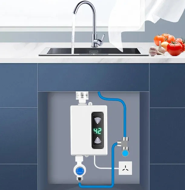Multipurpose Instant Thermostatic Electric Water Heater with Shower Head and Temperature Control & Display