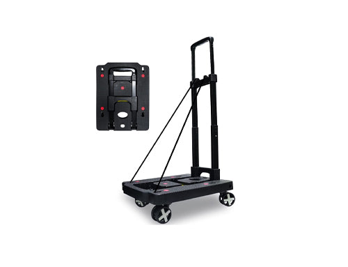 Heavy Duty Foldable Luggage Cart Trolley with 4 Wheels - 50 Kg Capacity - 40 x 31.5 x 11 cm