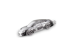Silver Sportcar Lighter Keychain with Dual LED Lights