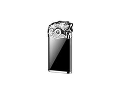 Tiger Flame Dual Torch Windproof Lighter with Refillable Metal Body