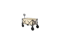 All-Terrain Foldable Camping Cart Wagon with 360° Tank Wheels & 200L Capacity - Biege