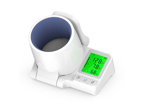 Intelligent Voice-Guided Arm Cuff Electronic Blood Pressure Monitor with LCD Display & Fast Measurement