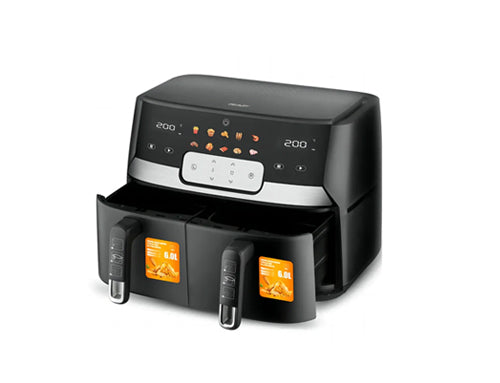 RAF 9L Dual-Basket Smart Air Fryer with 360° Air Circulation Technology - 1700W