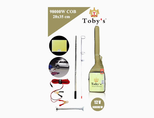 Toby's 98000W 12V Telescopic Camping Light with Low Power Consumption