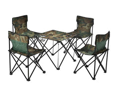 Mini Picnic Table & 4 Chairs Set for Outdoors & Camping