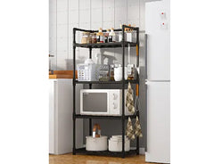 Multi-Functional Storage Rack for Kitchen, Bedroom, and Bathroom with Adjustable Shelves & Strong Load-Bearing Capacity
