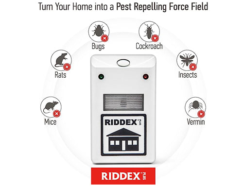 Riddex High-Tech Electromagnetic Pest Repellent for Rodents, Roaches, Ants, and Spiders