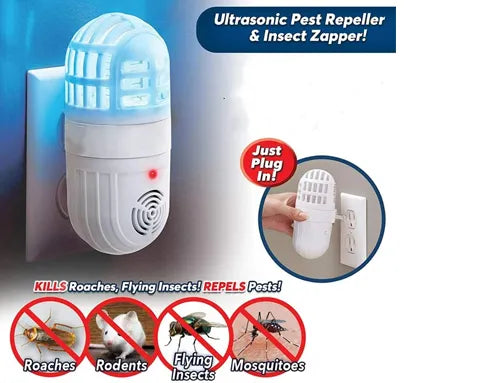 Ultrasonic Pest Repeller & Bug Zapper with UV LED Technology