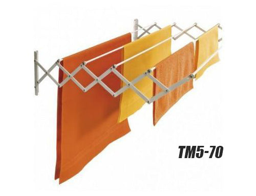 Wall Mounted Retractable Clothes Hanger & Dryer with Compact Design - 70 CM