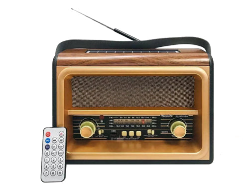 Golon Retro Radio & Solar Bluetooth Speaker with AUX/FM/AM/SW - USB/SD/TF with Remote Control
