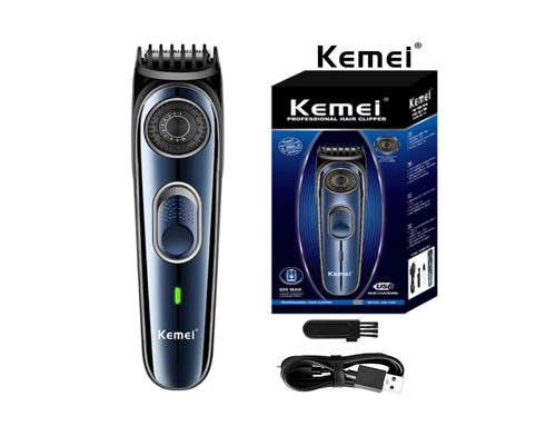 Kemei Rechargeable Beard & Hair Trimmer: Adjustable 1-10mm Size Cutting