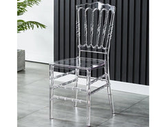 Elegant Crystal Acrylic Banquet Chair with Cushion for Occasions and Home