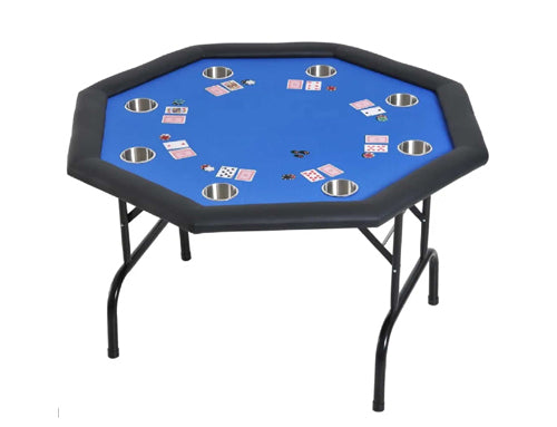 48" Octagon Card Playing Game Table with Cup Holders and High-Speed Cloth