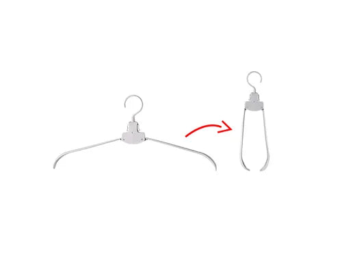 Foldable Clothes Hanger for Travel with Adjustable Design - Pack of 10