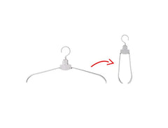 Foldable Clothes Hanger for Travel with Adjustable Design - Pack of 10