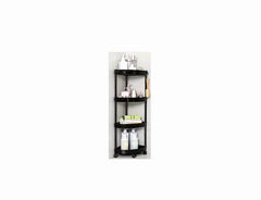 Space-Saving 3-Tier Corner Storage Rack with Wheels and Drain Holes