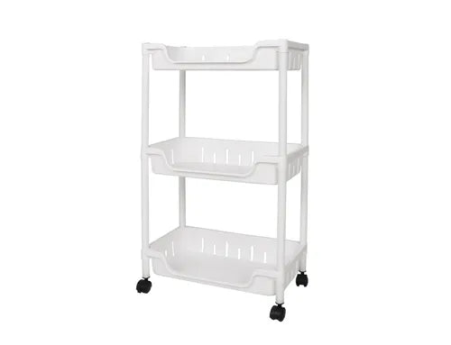 Adjustable 3 Shelves Rolling Utility Storage Cart