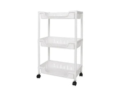 Adjustable 3 Shelves Rolling Utility Storage Cart