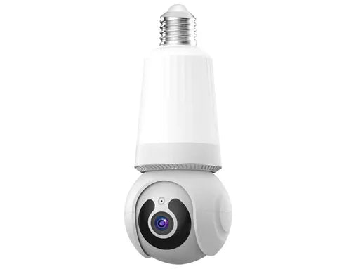 Wireless LED Light WiFi Security Bulb Camera HD 3MP, Two-Way Audio, Motion Detection, Cloud Storage, Night Vision - Smart Home Surveillance System