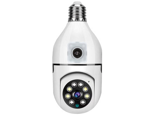 "2MP HD Dual-Lens 360° Panoramic Surveillance Camera with Real-Time 2-Way Talk and Full-Color Night Vision, WiFi Enabled "