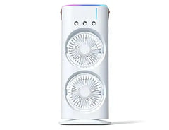 Portable Rechargeable Spray Mist Fan with Remote Control, LED Light