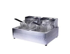 RAF High-Power Rapid Heating Dual-Basket Deep Fryer - 5000W, 5.5L+5.5L Stainless Steel Frying Machine