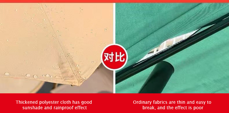 Heavy-Duty 2.7 meter Outdoor Patio Umbrella with Base and Rotating Crank - 270 cm x 198 cm x 245 cm