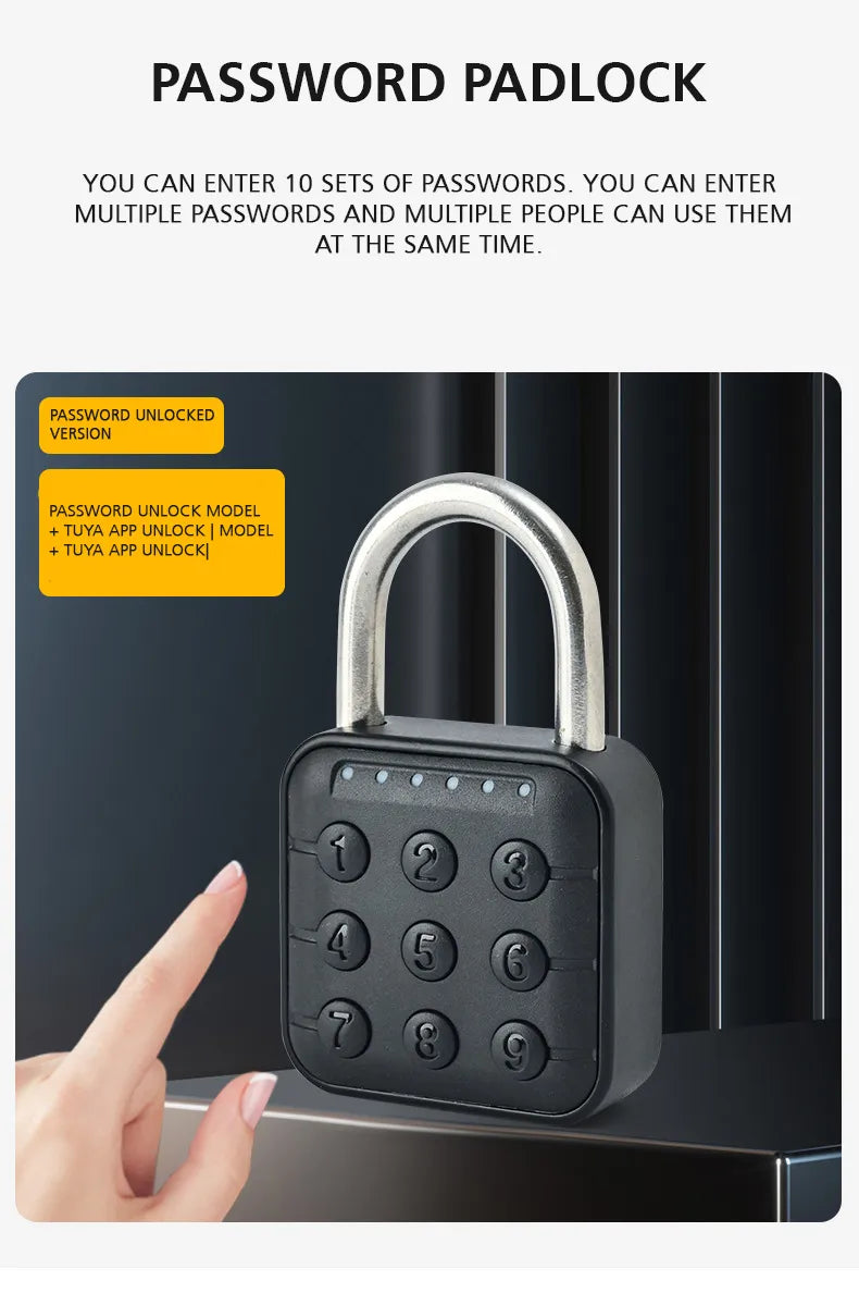 Smart Keypad Waterproof Padlock for Outdoor and Indoor Use